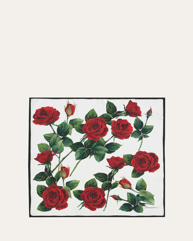 All-Over DG Jacquard Silk Square Scarf